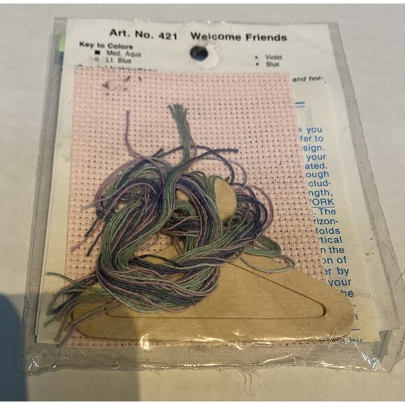 NMI Stitch 'N Hang (2) Welcome Friends And His Needlepoint Cross Stitch Sealed - Picture 5 of 7